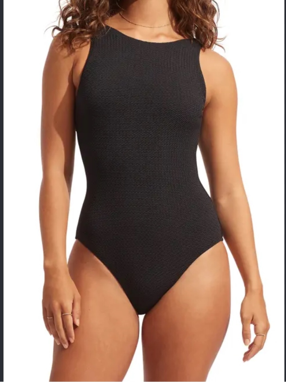 Seafolly One Piece Swim Size 8 Black